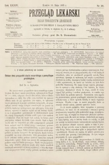 Przegląd Lekarski : organ Towarzystw Lekarskich Krakowskiego i Galicyjskiego. 1895, nr 20