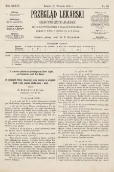 Przegląd Lekarski : organ Towarzystw Lekarskich Krakowskiego i Galicyjskiego. 1895, nr 38