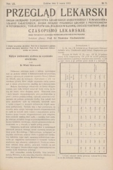 Przegląd Lekarski oraz Czasopismo Lekarskie. 1913, nr 9
