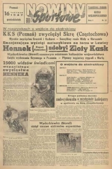 Nowiny Sportowe : tygodniowy dodatek „Głosu Wielkopolskiego”. 1947, nr 12