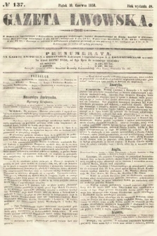 Gazeta Lwowska. 1858, nr 137