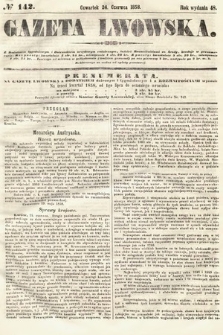 Gazeta Lwowska. 1858, nr 142