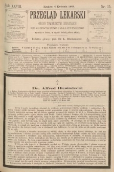 Przegląd Lekarski : organ Towarzystw Lekarskich Krakowskiego i Galicyjskiego. 1889, nr 14
