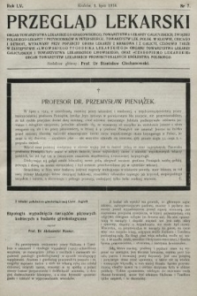 Przegląd Lekarski oraz Czasopismo Lekarskie. 1916, nr 7