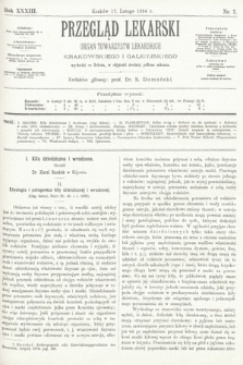 Przegląd Lekarski : organ Towarzystw Lekarskich Krakowskiego i Galicyjskiego. 1894, nr 7