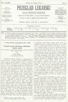 Przegląd Lekarski : organ Towarzystw Lekarskich Krakowskiego i Galicyjskiego. 1894, nr 8