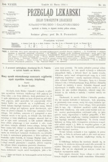 Przegląd Lekarski : organ Towarzystw Lekarskich Krakowskiego i Galicyjskiego. 1894, nr 10
