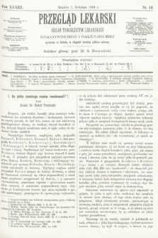 Przegląd Lekarski : organ Towarzystw Lekarskich Krakowskiego i Galicyjskiego. 1894, nr 14