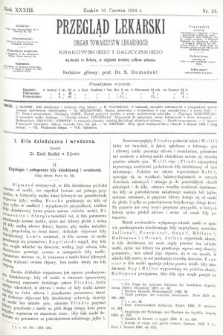 Przegląd Lekarski : organ Towarzystw Lekarskich Krakowskiego i Galicyjskiego. 1894, nr 24