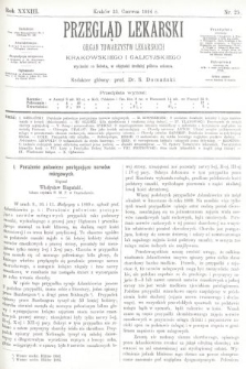 Przegląd Lekarski : organ Towarzystw Lekarskich Krakowskiego i Galicyjskiego. 1894, nr 25