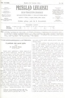 Przegląd Lekarski : organ Towarzystw Lekarskich Krakowskiego i Galicyjskiego. 1894, nr 26