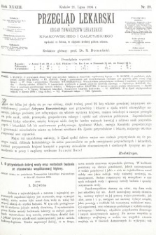 Przegląd Lekarski : organ Towarzystw Lekarskich Krakowskiego i Galicyjskiego. 1894, nr 29
