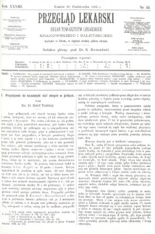 Przegląd Lekarski : organ Towarzystw Lekarskich Krakowskiego i Galicyjskiego. 1894, nr 42