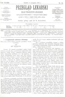Przegląd Lekarski : organ Towarzystw Lekarskich Krakowskiego i Galicyjskiego. 1894, nr 44