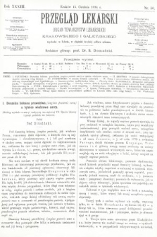 Przegląd Lekarski : organ Towarzystw Lekarskich Krakowskiego i Galicyjskiego. 1894, nr 50