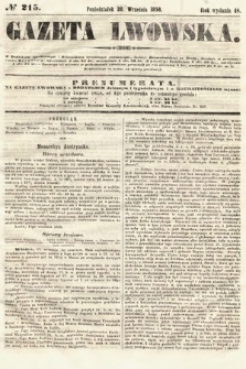 Gazeta Lwowska. 1858, nr 215