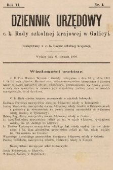 Dziennik Urzędowy c. k. Rady szkolnej krajowej w Galicyi. 1902, nr 4