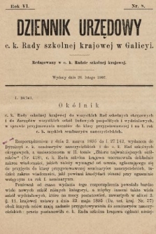 Dziennik Urzędowy c. k. Rady szkolnej krajowej w Galicyi. 1902, nr 8