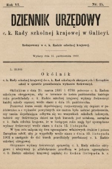 Dziennik Urzędowy c. k. Rady szkolnej krajowej w Galicyi. 1902, nr 35