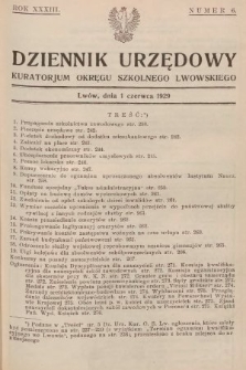 Dziennik Urzędowy Kuratorjum Okręgu Szkolnego Lwowskiego. 1929, nr 6