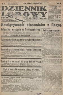 Dziennik Ludowy : organ Polskiej Partyi Socyalistycznej. 1922, nr 1