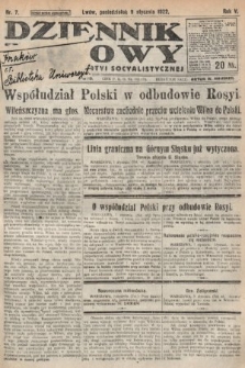 Dziennik Ludowy : organ Polskiej Partyi Socyalistycznej. 1922, nr 7