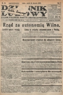 Dziennik Ludowy : organ Polskiej Partyi Socyalistycznej. 1922, nr 10