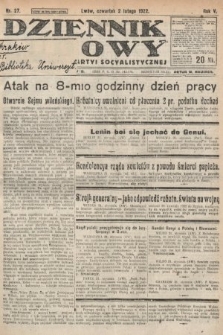 Dziennik Ludowy : organ Polskiej Partyi Socyalistycznej. 1922, nr 27