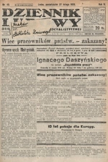 Dziennik Ludowy : organ Polskiej Partyi Socyalistycznej. 1922, nr 48