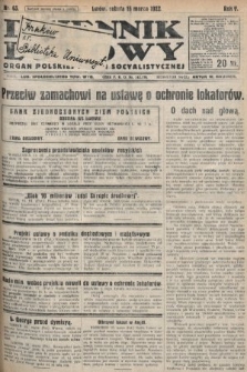 Dziennik Ludowy : organ Polskiej Partyi Socyalistycznej. 1922, nr 63