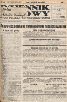 Dziennik Ludowy : organ Polskiej Partyi Socyalistycznej. 1922, nr 65