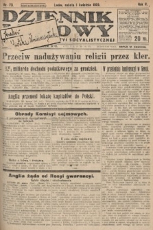 Dziennik Ludowy : organ Polskiej Partyi Socyalistycznej. 1922, nr 73