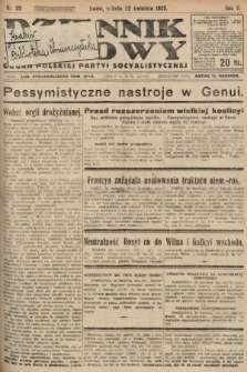 Dziennik Ludowy : organ Polskiej Partyi Socyalistycznej. 1922, nr 89