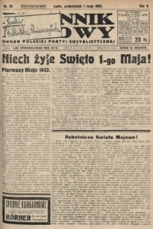 Dziennik Ludowy : organ Polskiej Partyi Socyalistycznej. 1922, nr 97