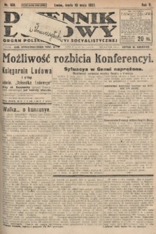 Dziennik Ludowy : organ Polskiej Partyi Socyalistycznej. 1922, nr 103