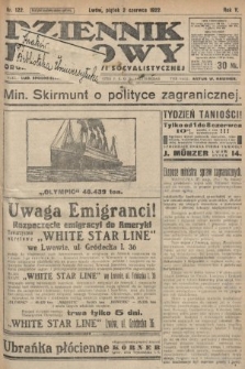 Dziennik Ludowy : organ Polskiej Partyi Socyalistycznej. 1922, nr 122
