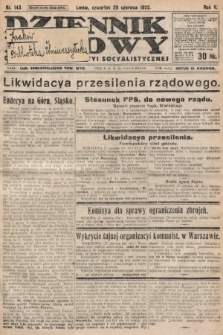 Dziennik Ludowy : organ Polskiej Partyi Socyalistycznej. 1922, nr 143