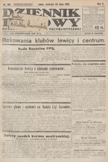 Dziennik Ludowy : organ Polskiej Partyi Socyalistycznej. 1922, nr 163