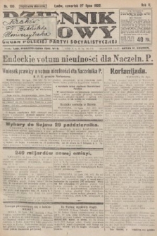 Dziennik Ludowy : organ Polskiej Partyi Socyalistycznej. 1922, nr 166