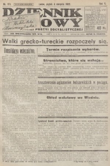 Dziennik Ludowy : organ Polskiej Partyi Socyalistycznej. 1922, nr 173