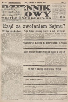 Dziennik Ludowy : organ Polskiej Partyi Socyalistycznej. 1922, nr 178