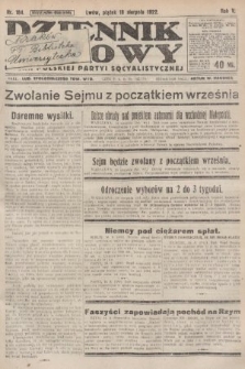 Dziennik Ludowy : organ Polskiej Partyi Socyalistycznej. 1922, nr 184