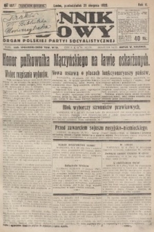 Dziennik Ludowy : organ Polskiej Partyi Socyalistycznej. 1922, nr 187