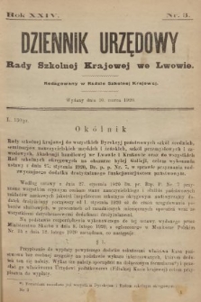 Dziennik Urzędowy Rady Szkolnej Krajowej we Lwowie. 1920, nr 3