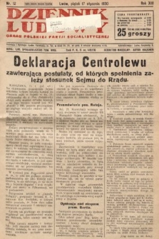 Dziennik Ludowy : organ Polskiej Partji Socjalistycznej. 1930, nr 12