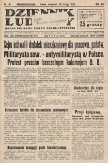 Dziennik Ludowy : organ Polskiej Partji Socjalistycznej. 1930, nr 41