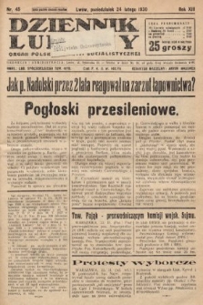 Dziennik Ludowy : organ Polskiej Partji Socjalistycznej. 1930, nr 45