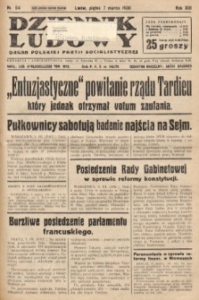 Dziennik Ludowy : organ Polskiej Partji Socjalistycznej. 1930, nr 54