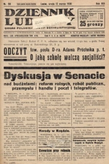 Dziennik Ludowy : organ Polskiej Partji Socjalistycznej. 1930, nr 58