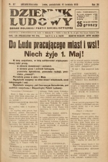 Dziennik Ludowy : organ Polskiej Partji Socjalistycznej. 1930, nr 87